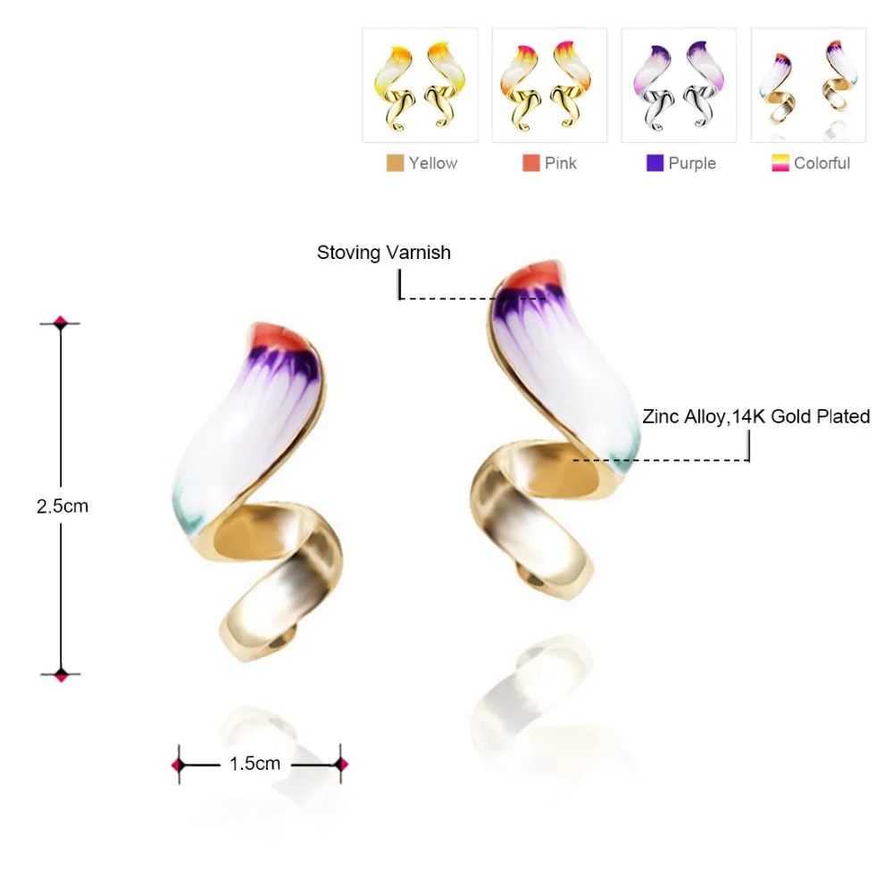 Женские эмалевые серьги Neoglory этнические разноцветные геометрические