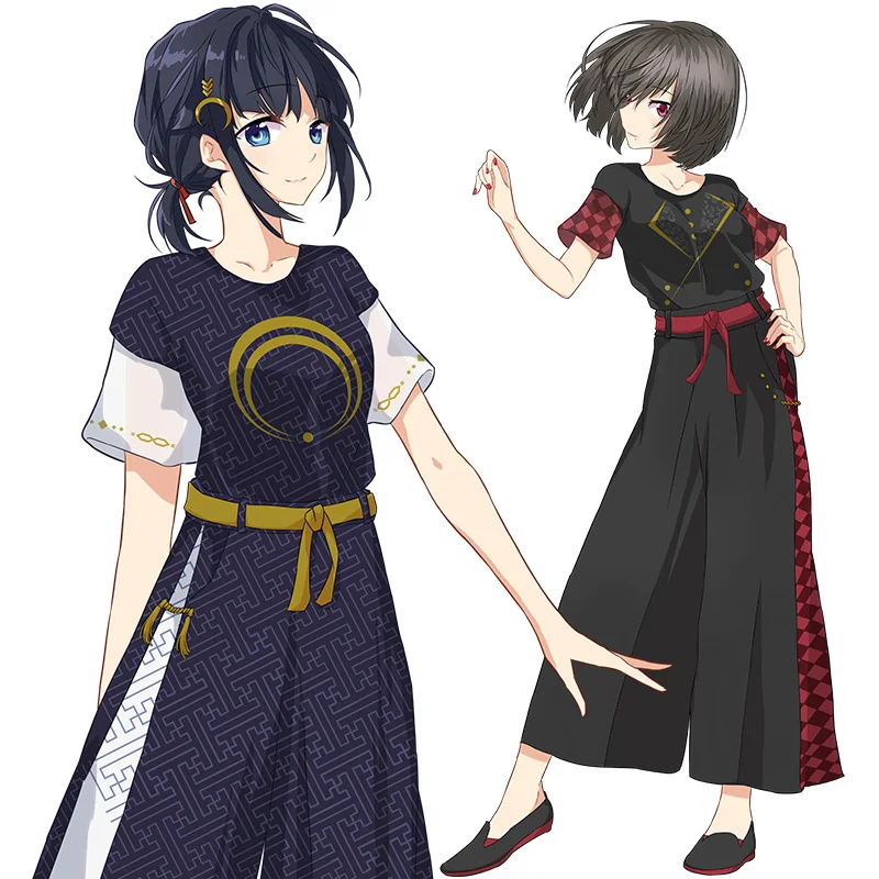 Летняя аниме Touken Ranbu Online Mikazuki Munechika Косплей шифоновая футболка с коротким рукавом