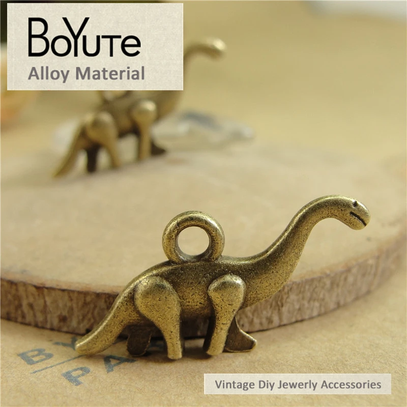 

BoYuTe (100 шт./лот) 13*26 мм античный бронзовый сплав цинка динозавр шармы Подвески для Diy ювелирные изделия фурнитура компоненты