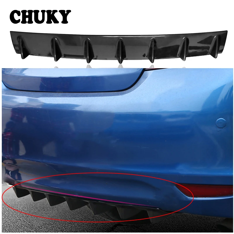 

CHUKY Car Rear Bumper Chassis Shark Fin 7 Wings Deflector Modified Spoiler For Jeep Renegade wrangler Mercedes Benz W203 Citroen
