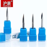 huhao 1pc shank 3 175mm 3 edge carbide pypamid bits cnc engraving bits router 3 face carving tools for hard wood acrylic pvc mdf