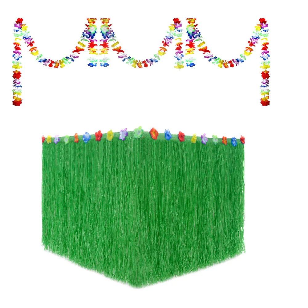 Hula Flower Table Skirt Tableware Dress Hawaii Garland Festival Beach Party Decoration birthday|Украшения своими руками для