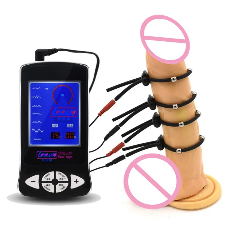 3 машина на выбор Электрический шок 4 черное кольцо для пениса электрошоковая