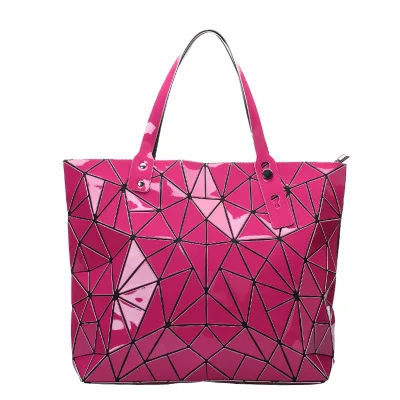 Женские сумки на плечо с лазерным геометрическим рисунком дизайнерские тоут