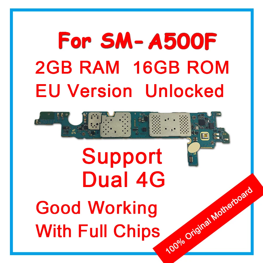 16 ГБ оригинальная разблокированная материнская плата для samsung Galaxy A5 A500F Dual 4G LTE материнская плата Android OS материнская плата со всеми чипами