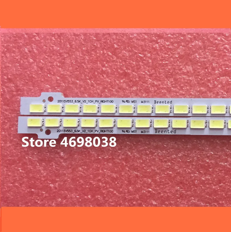 Новинка 2 шт./лот 100LED 68 см Светодиодная лента 2011SVS55 FHD-5K6K правая левая для UA55D6600WJ