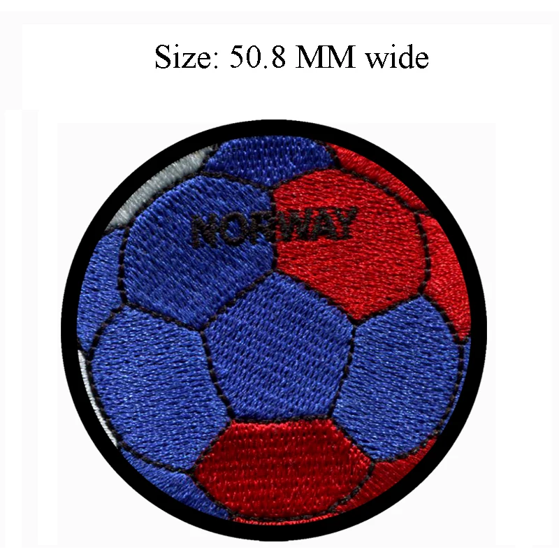 Футбольный мяч Норвегия заплата вышивки 50 8 MM Ширина/Спорт/клеевая подложка/для