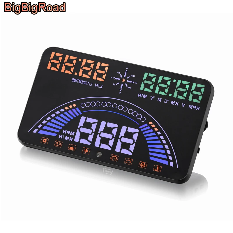 Проектор BigBigRoad автомобильный на лобовое стекло 5 8 дюйма 2 + GPS | Автомобили и