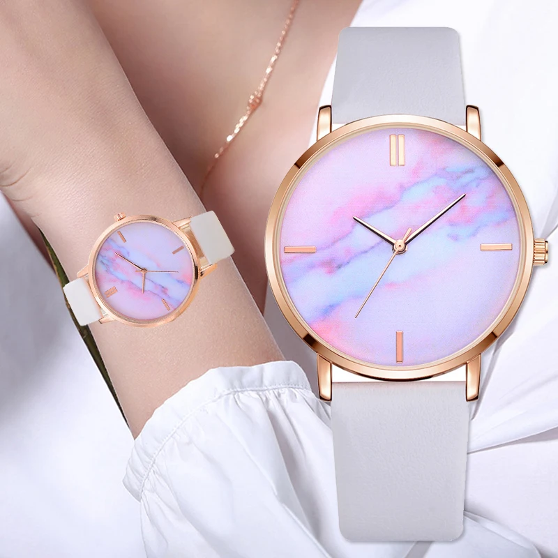 

Lvpai 2019 Brand Women Watches Luxury Leather Strip Marble Dial Dress Wristwatch Gift Quartz Clock Watch Women Relogio feminino