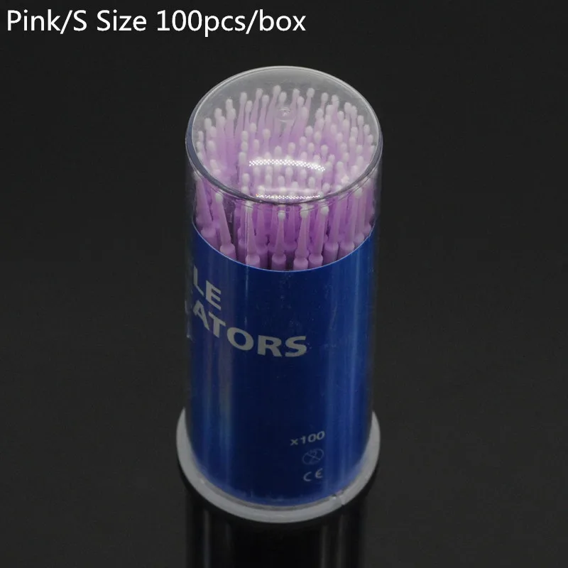1box pink Одноразовые микро щетки длинные щетки для зубов Meterial для стоматологических лабораторных принадлежностей - Цвет: 1box pink