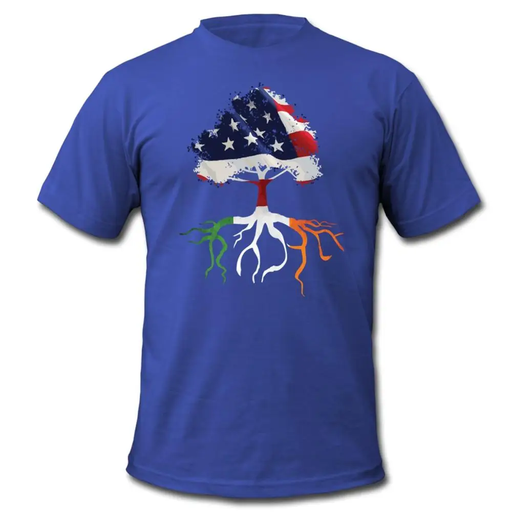 Флаг сша Ирландские Корни мужская Футболка &amp #8482 марка хлопок мужчины clothing