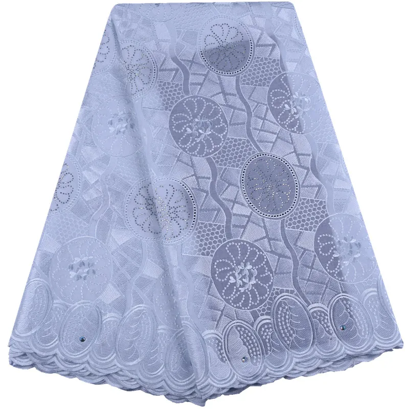 

New 2019 Cotton African Tulle Lace Fabrics High Quality French Lace Fabrics Stones Nigerian Lace Fabric For Wedding Dress A1536