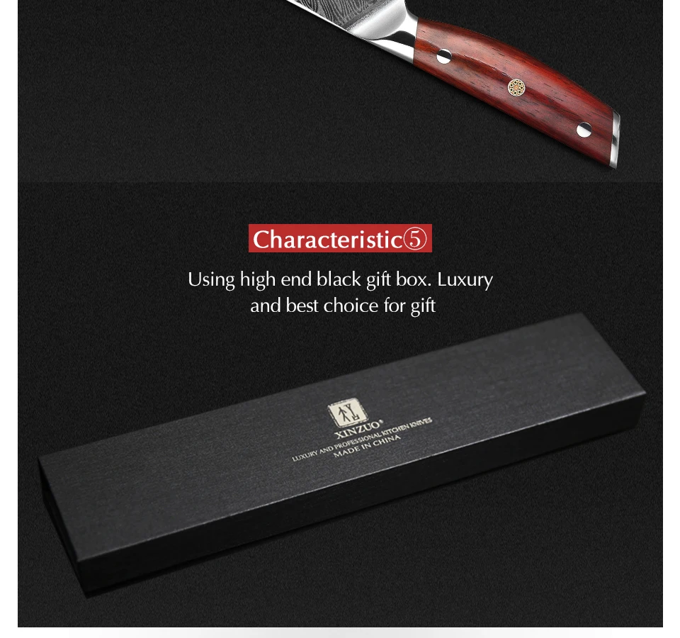 XINZUO бренд 7 дюймов Santoku ножи Дамаска VG10 стальные ножи Палисандр Ручка японский стиль кухня приготовления резные шеф-повара нож