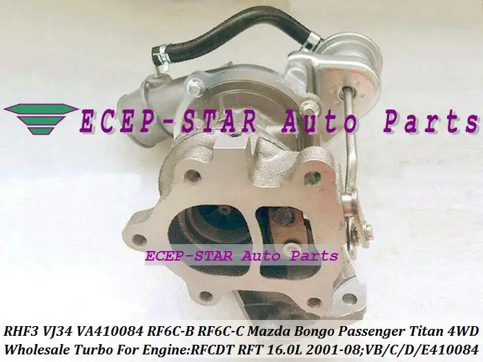 Турбокомпрессор RHF3 VJ34 VA410084 VD410084 RF6CB RF6CC RF6C13700 Для MAZDA Bongo пассажирский Titan 4WD 2001-08 RFCDT