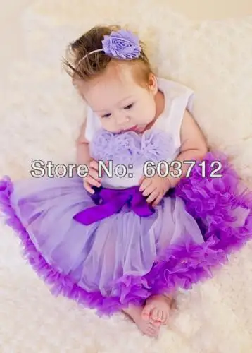 2013New Моды пушистые романтический Фиолетовый pettiskirts девушки пачки юбки для