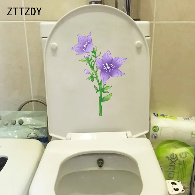 

ZTTZDY 14,8*22 см Morning Glory мультфильм цветок Туалет стикер домашние комнаты декоративные настенные наклейки T2-0276
