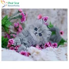 Diy Алмазные мозаичные животные кошка 5d алмазная живопись Набор для вышивания крестиком горный хрусталь полный вышивка Настенный декор XY1