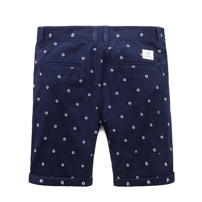 Бренд мужской одежды мужчины шорты 2017 летняя мода повседневная Вышивка 100% Хлопок