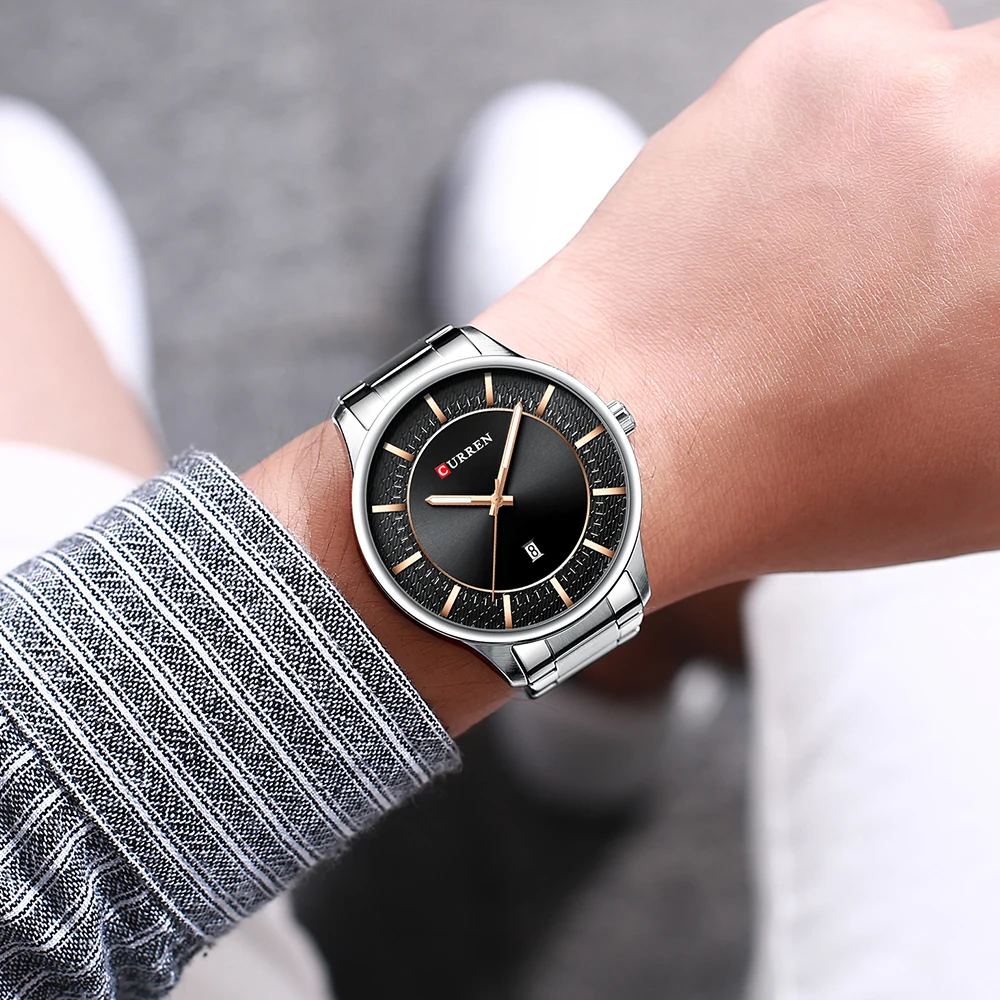 Curren Relojes Hombre Топ бренд класса люкс Бизнес водонепроницаемые часы для мужчин Дата кварцевые часы для мужчин s часы Relogio Masculino