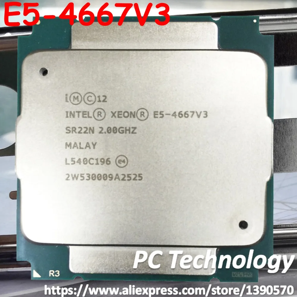 Оригинальный процессор Intel ЦП Xeon E5 V3 QS 4667V3 ЦПУ 2 00 ГГц 40 Мб 16-ядерный Стандартный Φ