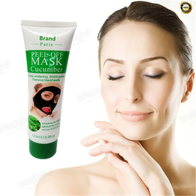 Коллагеновая маска для лица отбеливающая Огуречная против морщин сужение