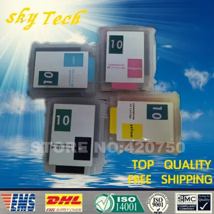 4PK пустой многоразовый картридж для hp10 подходит принтера серии hp2000 hp2500 hp2800 с
