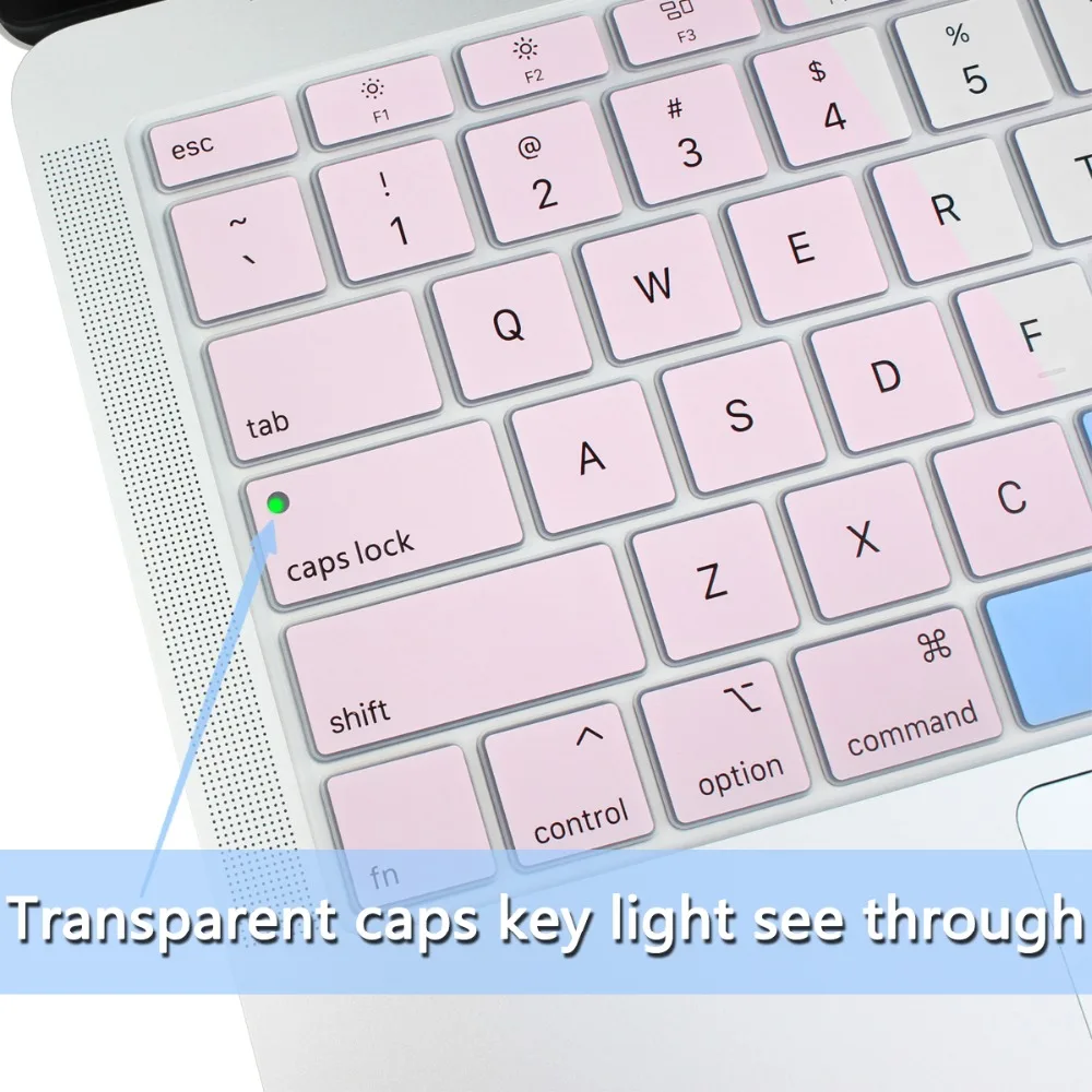 Американская версия, английская силиконовая клавиатура, чехол для MacBook Air 13 A1932 с сенсорным ID градиентом, цветная пленка для клавиатуры