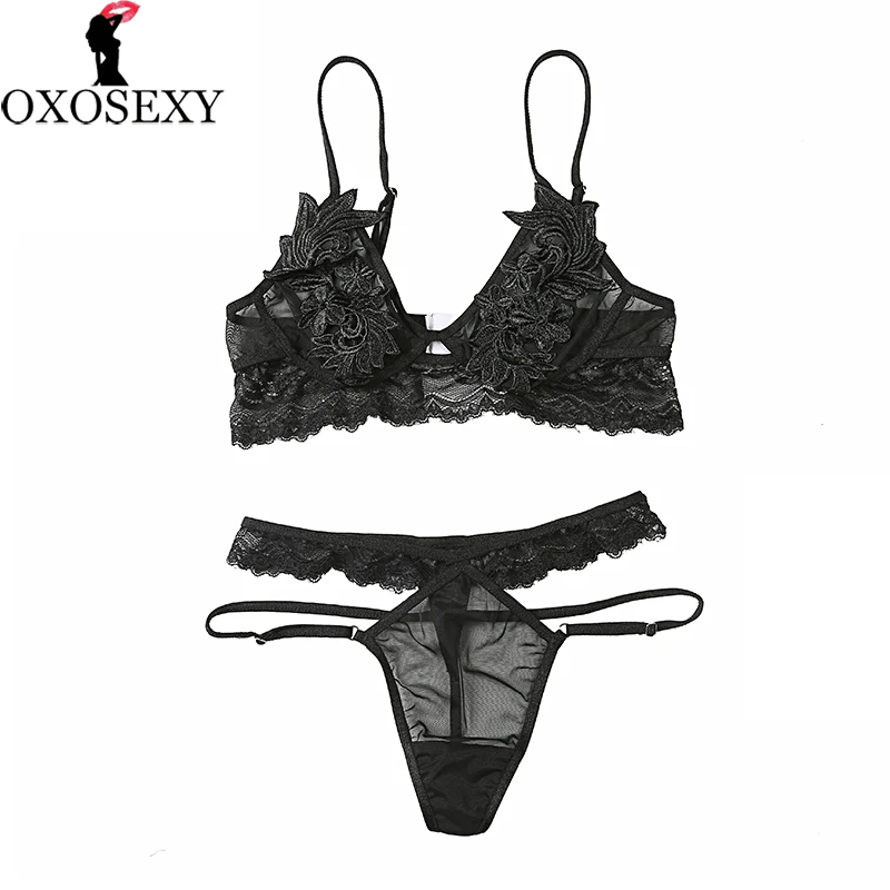 Женский комплект нижнего белья тонкий Соблазнительный бикини с бюстгальтером S M