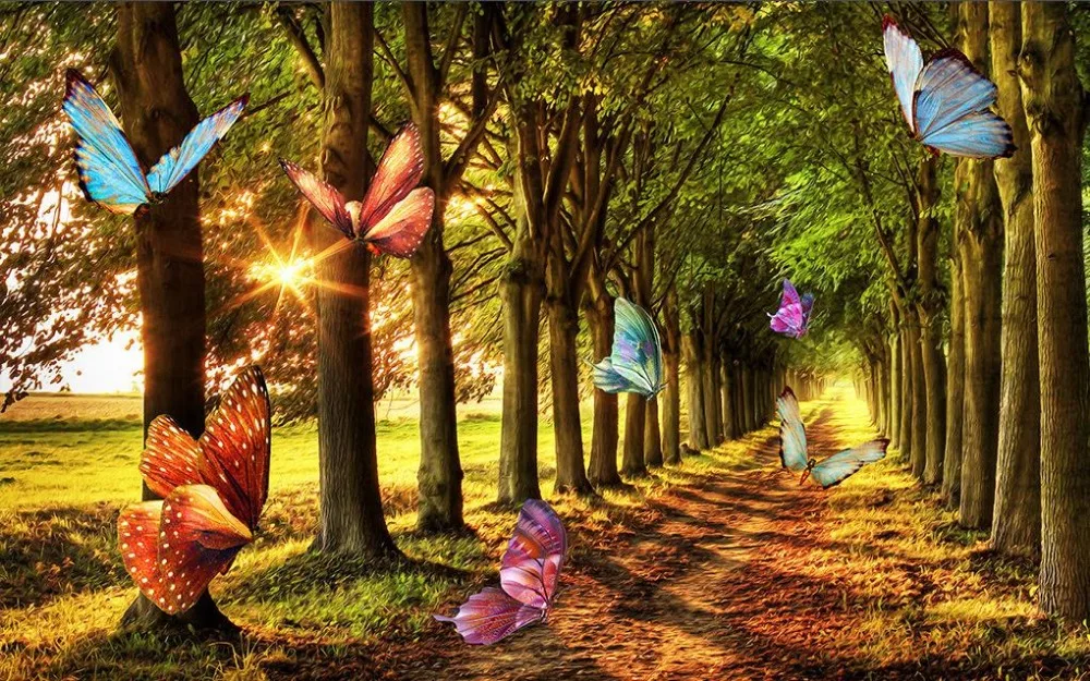 3D обои для гостиной с изображением леса|wallpapers for living room|mural wallpaper3d mural wallpaper |
