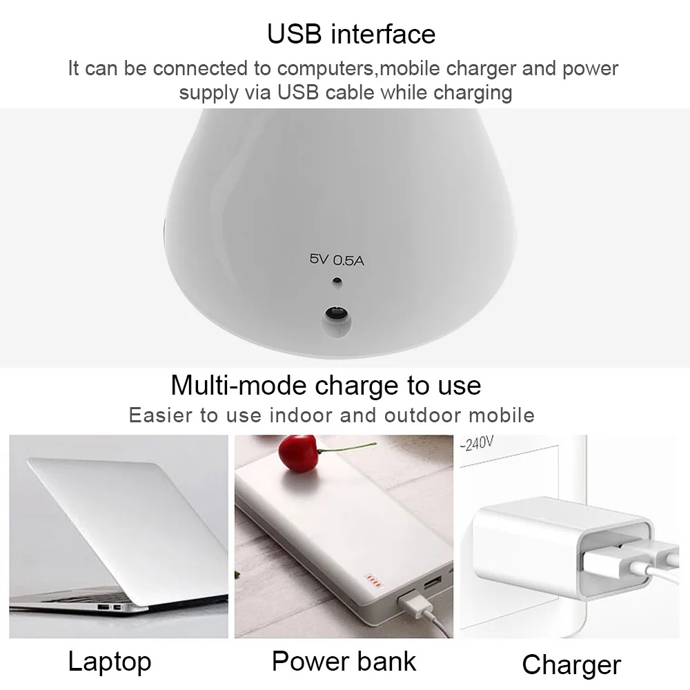 Portable SMD 3014 LED Desk Lamp Folding Dimmable Touch Table Light USB Rechargeable Student Reading Night Lighting | Лампы и освещение