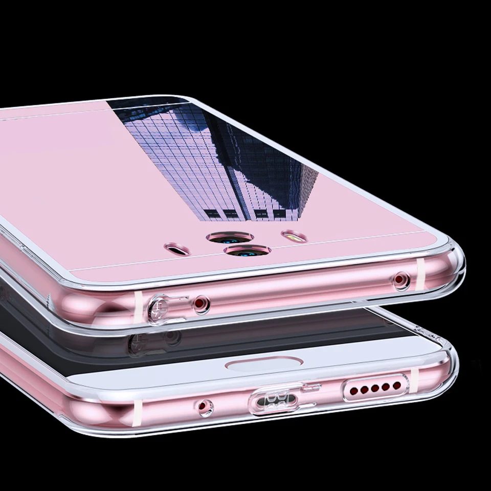 Роскошный зеркальный Мягкий силиконовый чехол для Huawei Mate 10 Lite P20 Pro P10 P9 P8 2017 Honor 6A 7A
