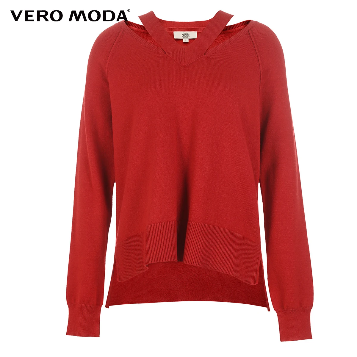 Vero Moda тонкий свитер женский полый уличная одежда рукав чистый вязаный свитер для женщин | 318313504