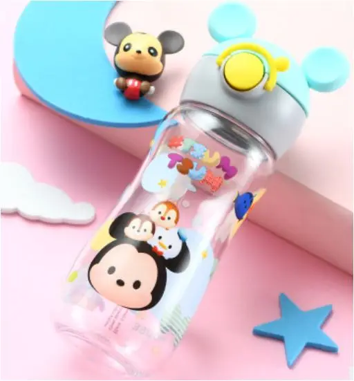 Disney Розовый Микки мышь чашки с картинками из мультфильмов с Силиконовая защита для мальчиков с изображением машинок спортивные бутылки для девочек принцесса София чашки для кормления - Цвет: A