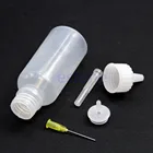 U119 5x50 мл пластиковая прозрачная бутылка для жидкости для канифоли паяльная флюсовая паста с 1 иглой Новинка