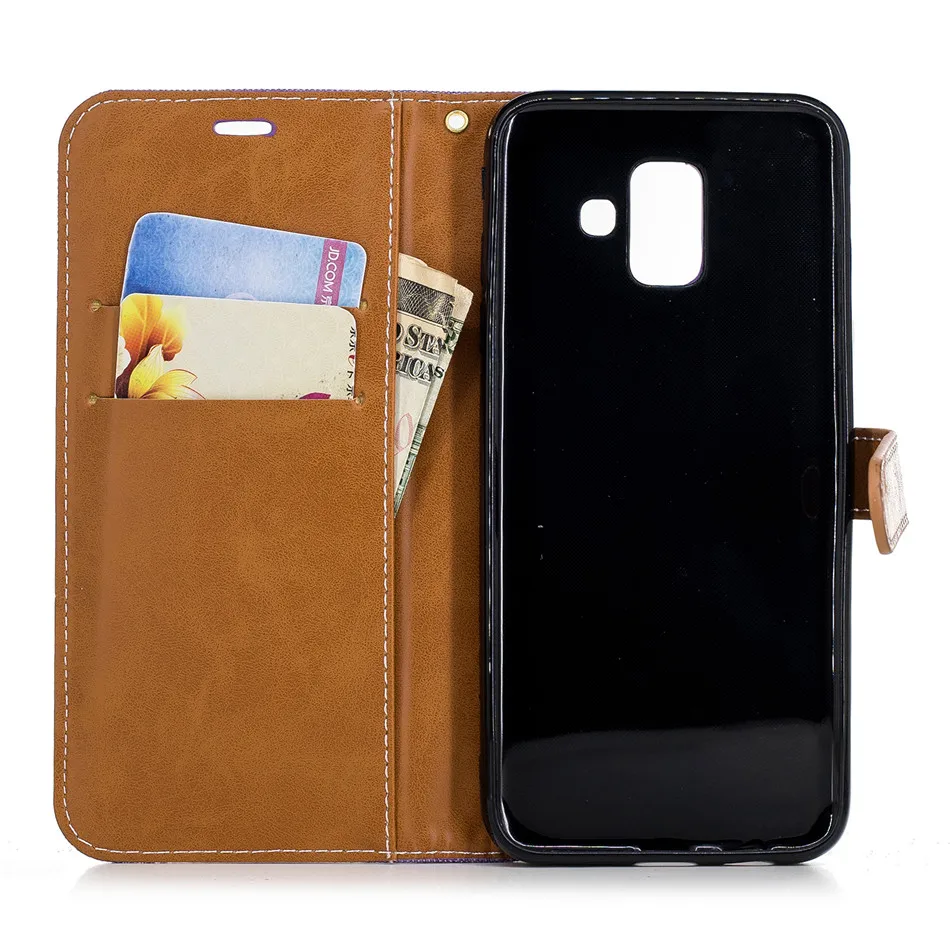 Чехол книжка из коровьей кожи для Samsung Galaxy M10 M20 S10 S10E S7 S8 S9 A6 A7 A8 j4 Plus