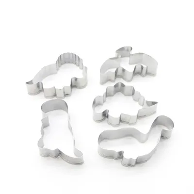 Форма для выпечки форма динозавр резак 5 шт./компл. нержавеющая сталь формочки