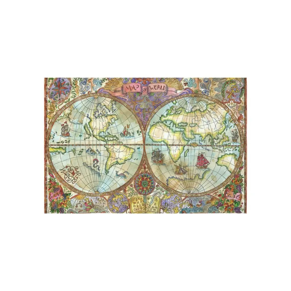 Земная глобальная карта настенный Декор для дома винтажная мира гобелен Арт