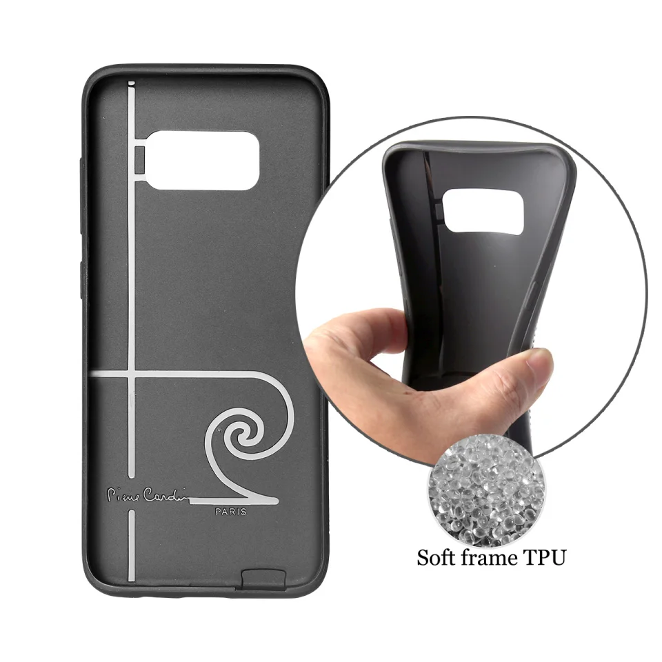Чехол для samsung Galaxy S8,, Пьер Карден, натуральная кожа, TPU, чехол, чехол для samsung Galaxy S8 Plus, задний Чехол для телефона, чехол s, сумка