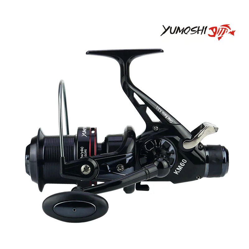 Рыболовная катушка YUMOSHI Carp 12BB 5 2: 1 пресноводная/соленая двойной тормоз гладкая