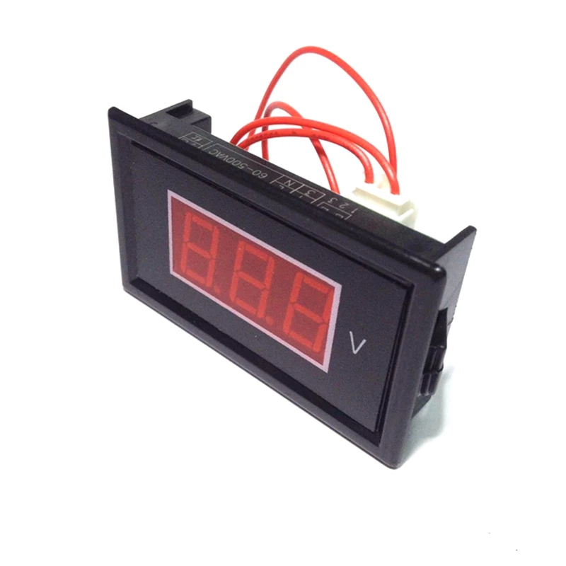 Красный светодиод Дисплей Цифровой вольтметр переменного тока 60 В 500 Вольт