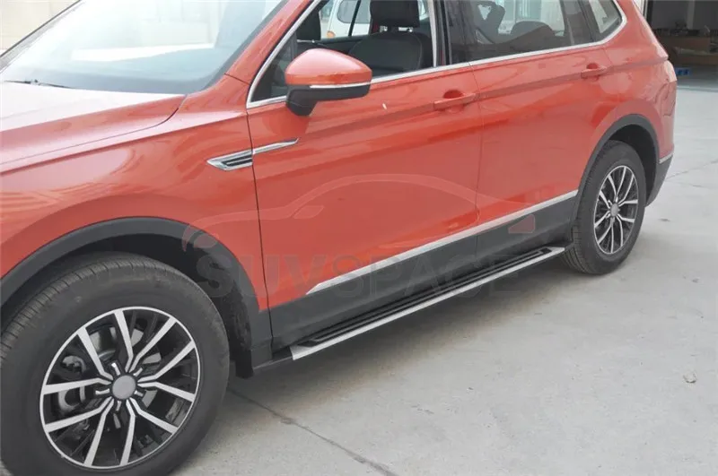 Алюминий, пригодный для VW Tiguan L LWB шаг в сторону подножку Нерф Бар автомобиль-Стайлинг стиль