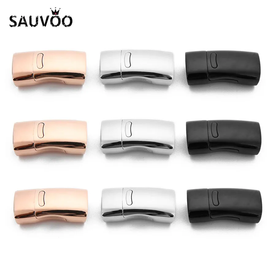 SAUVOO 1 шт./лот 10x5 мм прямоугольная Магнитная застежка из нержавеющей стали разъемы