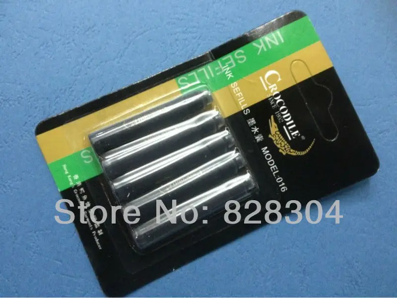 

LOTS OF 100 PCS alligator INK CONTAINER CARTRIDGES FOUNTAIN PEN, black INK