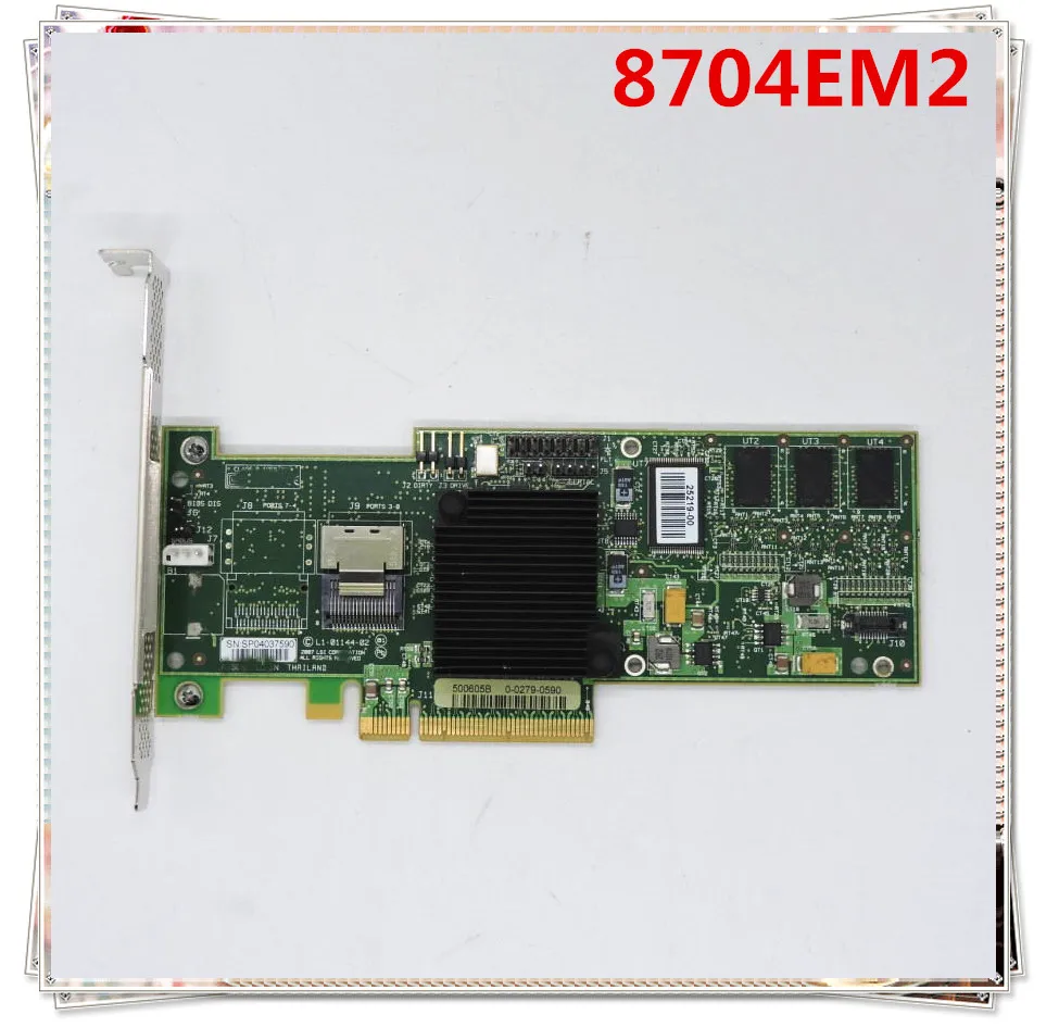 LSI MegaRAID SAS 8704EM2 LSI00181 4 порта SFF8087 128 Мб кэш-памяти PCI-E X8 RAID5.6.1.0 MiniSAS 3 ГБ карта
