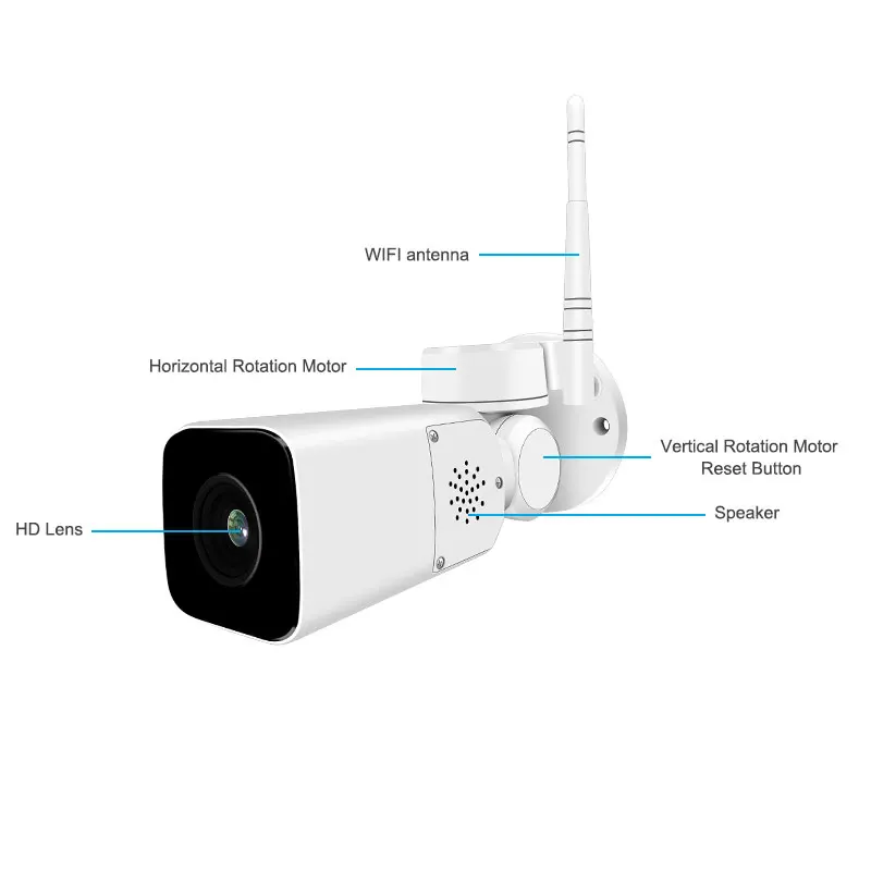 1080 P 2MP PTZ IP камера WiFi пуля наружная беспроводная водонепроницаемая с Wi-Fi CCTV