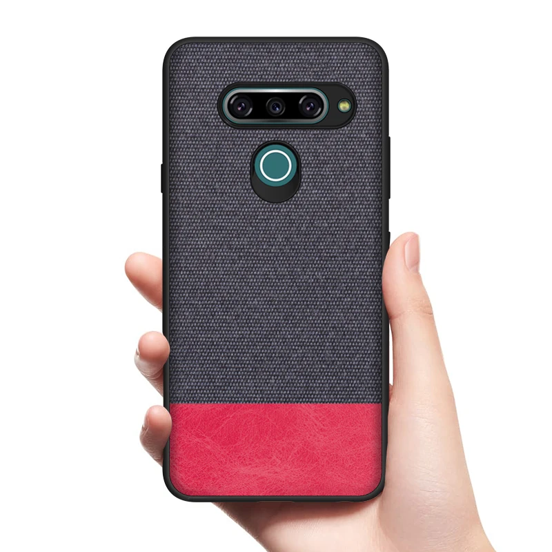 Для LG V40 чехол мягкий силиконовый край роскошный тканевый для комбинированный