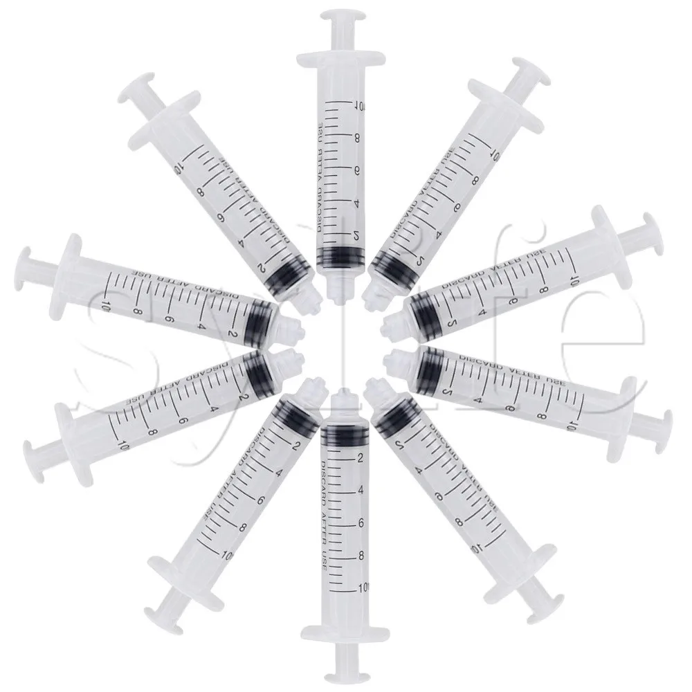 10 шт. мл винт Тип Пластик ручной Push дозирования промышленный шприц|syringe types|syringe