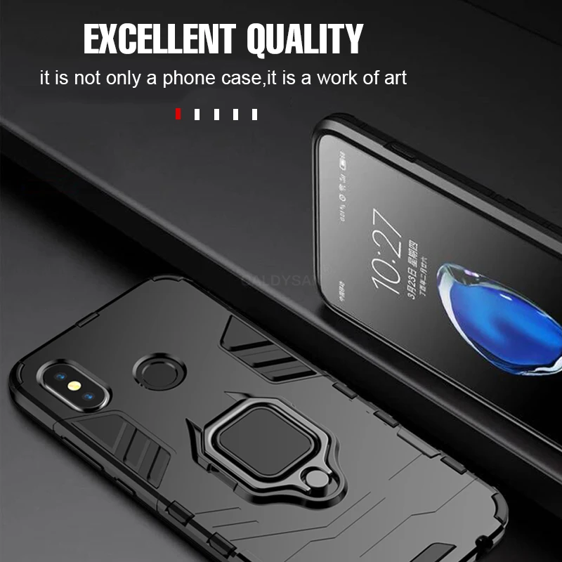 Luxury Magnet Metal Ring Cover Case for Xiaomi Redmi Note 7 mi 8 Lite Shockproof SE A2 A1 Car Holder |