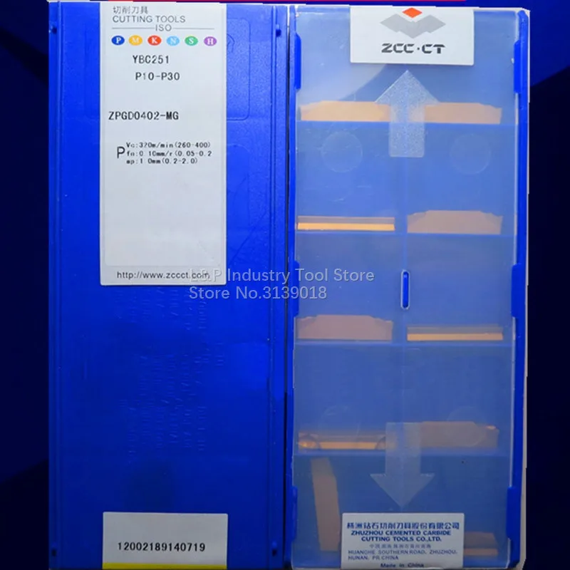 Новый оригинальный ZC C.C T Китай CNC лезвия 4 мм ZPGD0402-MG YBC251 вставки карбида ZPGD0402MG