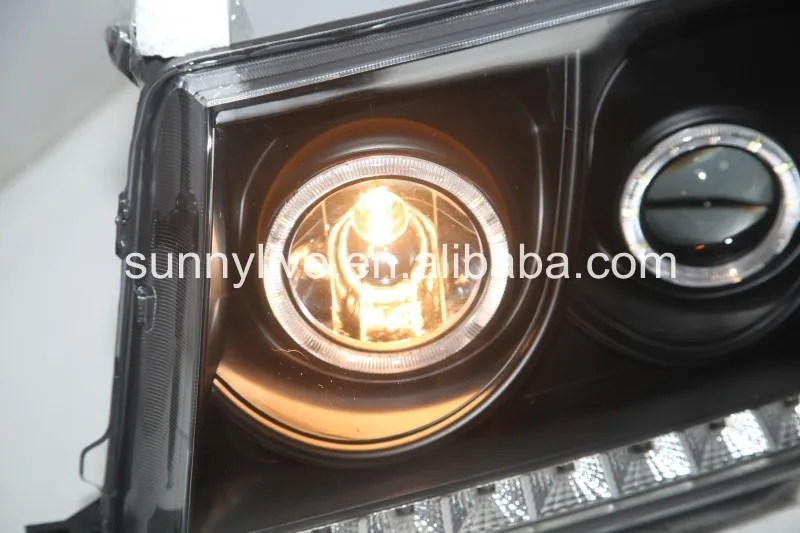 2006-2007 для TOYOTA Land cruiser LC100 4700 FJ100 светодиодный головной фонарь ангельские глазки черного типа
